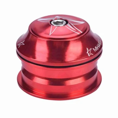 Image of Bicycle Headset, Aluminium Alloy 44mm Mountain Bike MTB Front Fork Bearings Stem Headset Replacement Accessory for (Red)