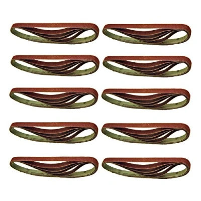 Image of Belt Power Finger File Sander Abrasive Sanding Belts 457mm x 13mm 80 Grit 50pk