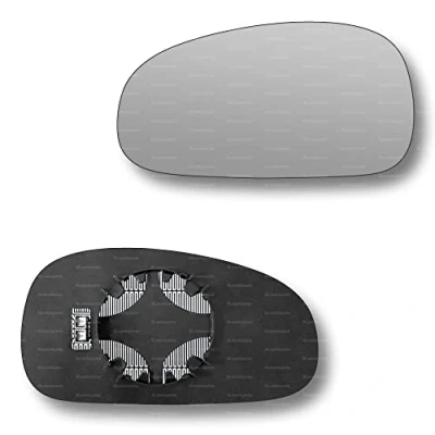 Image of Less4spares Replacement Wing Mirror Glass Left Compatible with Seat Leon 2005 2009 CLIP ON Passnager Near Side N/S Heated Convex
