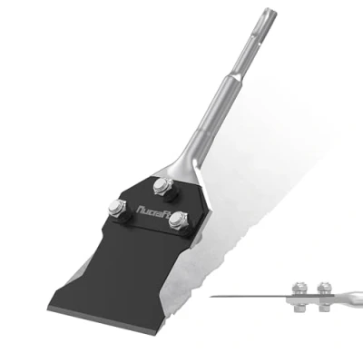 Image of Nucraft SDS Plus Spatula Chisel 4&quot;(250 x 100 mm), Floor Scraper for Removing Adhesive, Carpet, Linoleum, Tile PVC Tiles