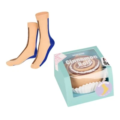 Image of EAT MY Socks 1 Pair Cinnamon Roll Cotton One Size