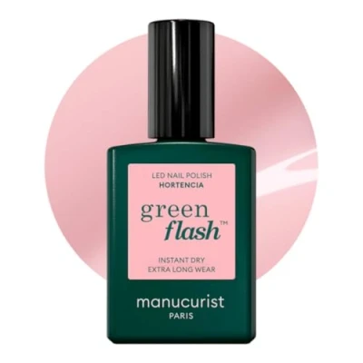 Image of MANUCURIST Green Flash LED Gel Nail Polish Vegan 12 Free, Plant Based (57%) Made in France 15 ml (POPPY RED)
