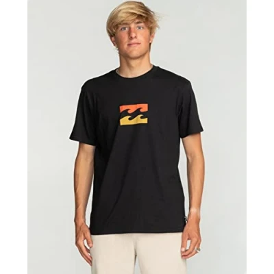 Image of Billabong TEAM WAVE TEES Unisex Print Tshirt for kids, Size: 8y, Black