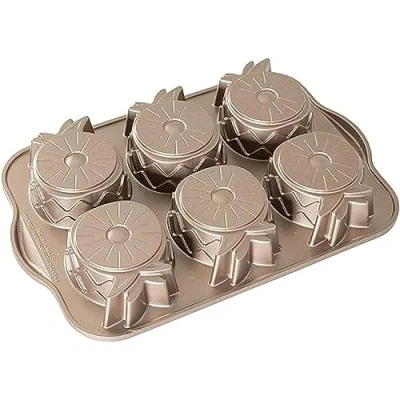 Image of Nordic Ware Pineapple Upside Down Mini Cake Pan, Copper