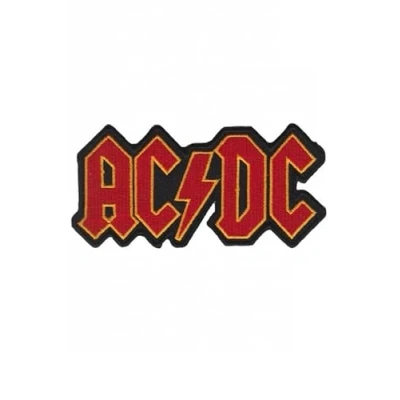 Image of Ac Dc ACDC Red Gold Patch Badge Embroidered Iron on Applique Accessory