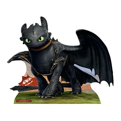 Image of How To Train Your Dragon Life Size Cutout of Toothless the