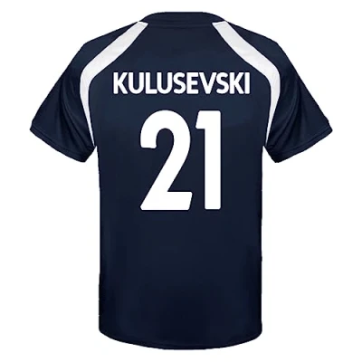Image of Tottenham Hotspur FC Boys Kulusevski 21 Poly T Shirt Navy 12 13 Years