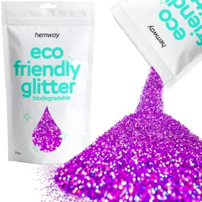 Image of Biodegradable Glitter Purple Holographic Eco Friendly Plant Based Bio Fine for Face Body Hair Craft Resin Festival Makeup Eyeshadow 100g / 3.5oz