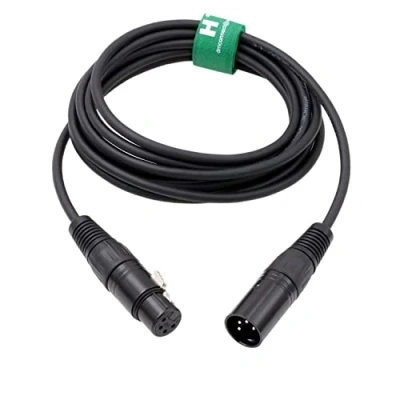 Image of HangTon 4 Pin XLR Male to Female Mic Recorder Mixer Headphone Amplifier Balanced Audio Cable (3 Meter)