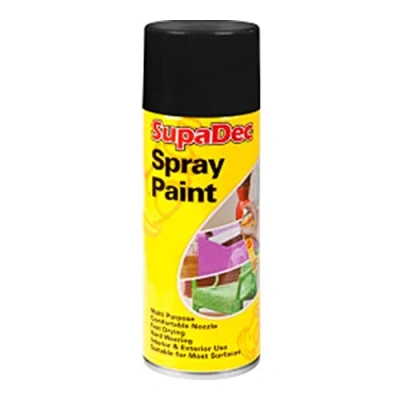 Image of SupaDec Spray Paint Gloss Black 400ml