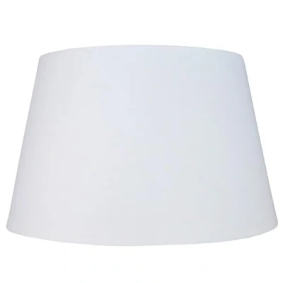 Image of LOXTON LIGHTING Cotton Drum Lampshade Pendant (14inch 35cm Dia) (White) Ideal for Bedrooms, Living Rooms and Hallways