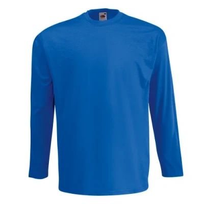 Image of Fruit of the Loom 61 038 0 Long Sleeved T Shirt Blue Large