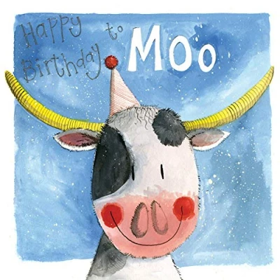 Image of Alex Clark Moo Cow Daisyfield Farm Birthday Card