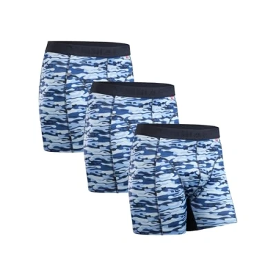 Image of DANISH ENDURANCE Men&#039;s Sports Trunks, Breathable, Soft, Quick Dry, 3 Pack, Blue Camouflage, M