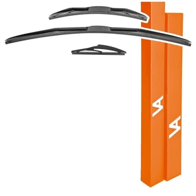Image of VIA ALBION® Wiper Blades for TOYOTA AURIS Mk2 (Hatchback, 2012 2019) All Weather Front &amp; Rear Wipers Set