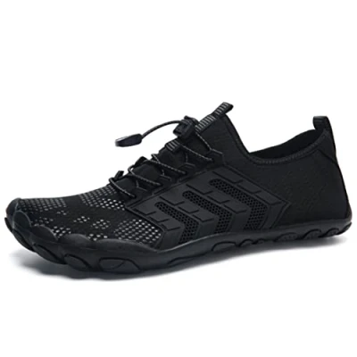 Image of Barefoot Shoes Mens Women Water Trail Running Beach Trainers for Gym Swim Snorkeling Surfing(Elegant Black, 6.5UK)
