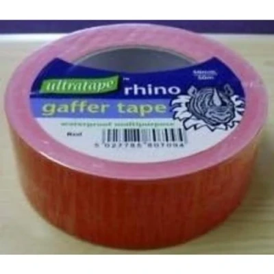 Image of Red Ultratape Rhino Gaffer Gaffa Waterproof Multipurpose Duct Cloth Tape 50mm x 50m
