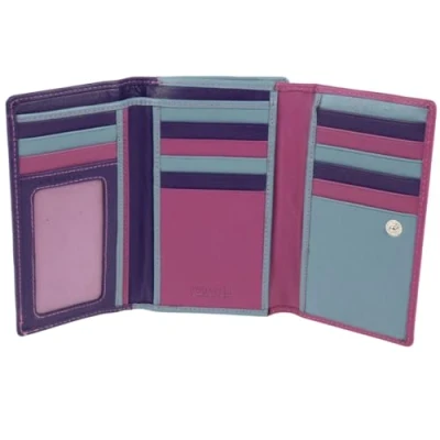Image of Golunski Leather Ladies Purse/Wallet RFID Protected Montana Multi