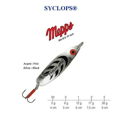 Image of Mepps SYCLOPS Wide Choice of Weights and Colours (Silver/Black, 3/26 g/9 cm)