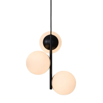 Image of Nordlux UK Lilly Ceiling 3 Light Fitting in Black Homeware Lighting Home Interior Decorative Simple Décor for Living Room Kitchen Bedroom LED, 32 x 36.5 cm, 1.2kg
