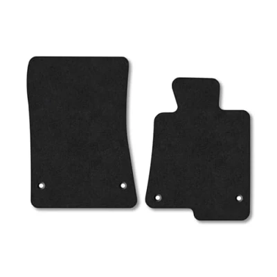 Image of Car Mats Compatible with Mercedes Slk (2011 2020) [R172] Tailored Fit Black Carpet Floor Set Accessory Custom 4 Pieces Anti Slip Backing &amp; Binding Trim Edge