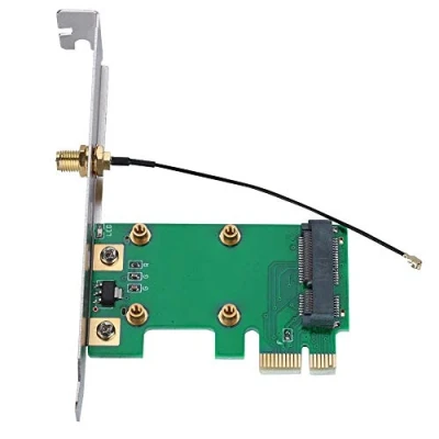 Image of PCI Express to Mini Card Adapter Wireless Network Ethernet LAN E Riser PC Laptop Converter Antenna WiFi