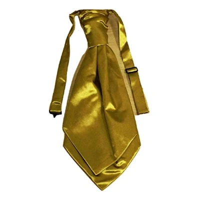 Image of Kids Boy Children Satin Wedding Ruche Cravat Tie Party Event (Gold)