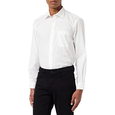 Image of Kustom Kit Men&#039;s Kk104 Business Shirt, White, 16&quot;