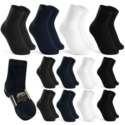 Image of CityComfort Boys Calf Socks, Soft Breathable Teenagers and Kids Socks Pack of 12 (Multi, 7 10 Years)