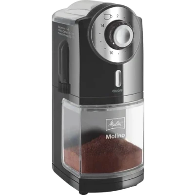 Image of Melitta CD Black Electric Coffee Grinder with Steel Quern Molino
