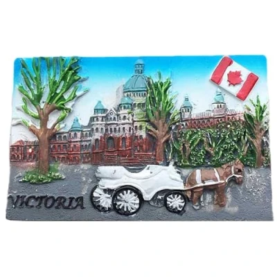 Image of 3D Victoria Canada fridge magnet,Home &amp; kitchen decoration magnetic sticker refrigerator magnet tourist souvenir gift
