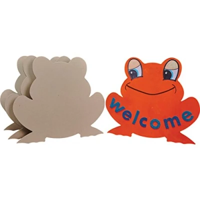Image of Springboard Giant Greyboard Frog Shapes for Classroom Display Pre Cut Card Decorations and School Supplies Teachers Arts Crafts Kids 3 Pack 47 cm x 43