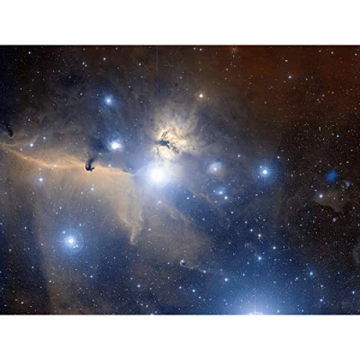 Image of Wee Blue Coo Space Telescope Stars Orion Belt Flame Nebula Universe Large Art Print Poster Wall Decor 18x24 inch