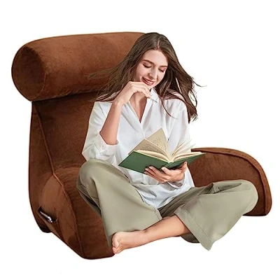 Image of AMZZHAO Comfort Reading Pillow,Lumbar Support Cushion,Back Rest Pillow,Neck Roll,Back Lumbar,Headboard Backrest Cushion,Perfect For Sitting,Reading,or Gaming
