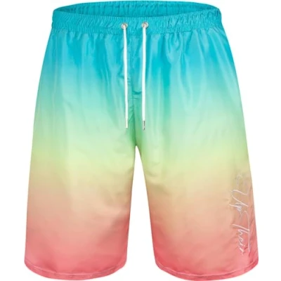 Image of Uptheir Mens Hinckley Ombre Fade Swim Shorts Blue 6XL