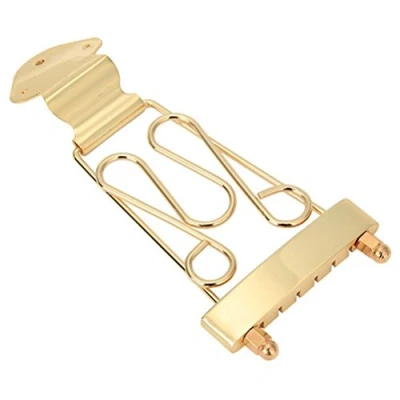 Image of LYWS Trapeze Tailpiece Wired Frame For 6 string Archtop Guitar (Gold)