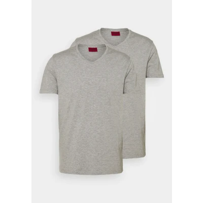 Image of HUGO V NECK 2 PACK Basic Tshirt, Men&#039;s, Size: Large, Grey