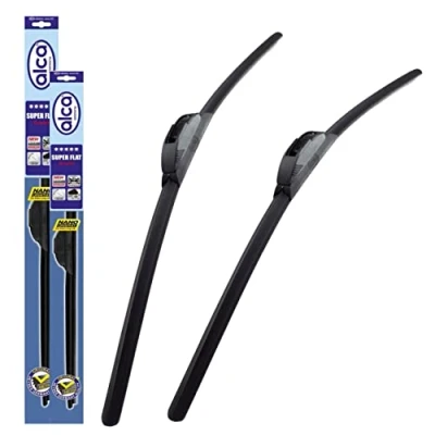 Image of Fits Ssangyong Rodius Models 2013 To 2021 Alca Germany Super Flat Wiper Blades Front Replacement ASF2418H