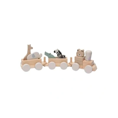 Image of Jollein 117 001 67090 Wooden Railway, Multicoloured, 40x11x7 cm