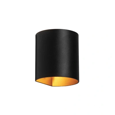 Image of Qazqa Smart Wall Light Black with Brass Incl. WiFi G9 Sabbio Modern LED 1 Aluminium Suitable for Living Room I Kitchen Bedroom