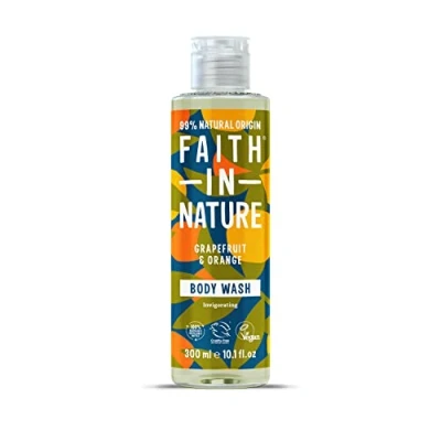 Image of Faith In Nature 300 ml Natural Grapefruit and Orange Body Wash, Invigorating, Vegan Cruelty Free, No SLS or Parabens