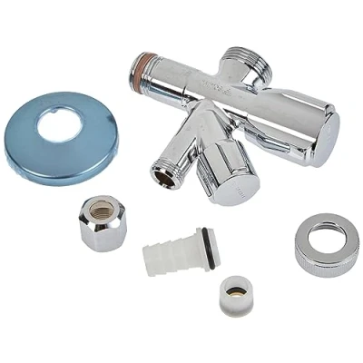 Image of Schell PA2850IA Comfort 1/2&quot; chrome plated combination angle valve with backflow preventer