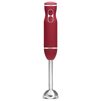 Image of Chefman Immersion Blender, 800W Hand Blender with Stainless Steel Blades, Powerful Electric Ice Crushing 2 speed Control Handheld Food Mixer, Purées, Smoothies, Shakes, Sauces &amp; Soups, Red