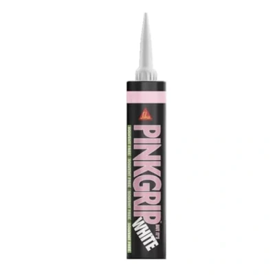 Image of Everbuild Pinkgrip Solvent Free Grab Adhesive Overpaintable Ideal For Interior Use White 380ml