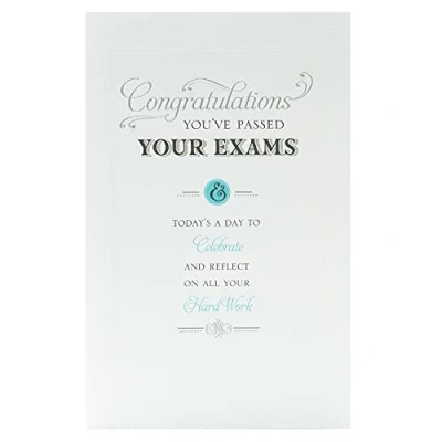 Image of Exam Congratulations Card Passed Lovely Message Inside