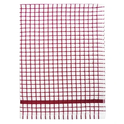 Image of Samuel Lamont &amp; Sons Poli Dri Tea Towel Burgundy, Size 50cm x 70cm, 100% Cotton Terry Towelling , Ultra Absorbent Super Soft, Machine Washable, One