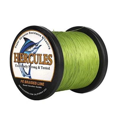 Image of Hercules Super Cast 1000M 1094 Yards Braided Fishing Line 50 LB Test for Saltwater Freshwater PE Braid Fish Lines Superline 8 Strands Army Green, 50LB (22.7KG), 0.37MM