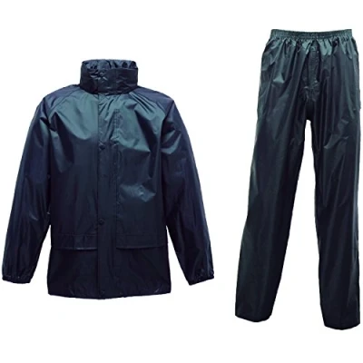 Image of Regatta TRW467 54060 Medium Rain Suit Navy (2 Piece)