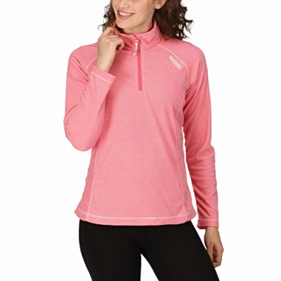 Image of Regatta Womens Montes Lightweight 1/2 Zip Fleece Pullover Fruit Dove 20