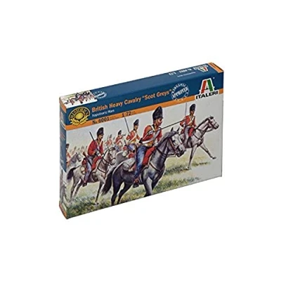 Image of Italeri ITA6001 British Heavy Cavalry Scot Greys (Nap.Wars) Napoleonic Wars Model kit, White